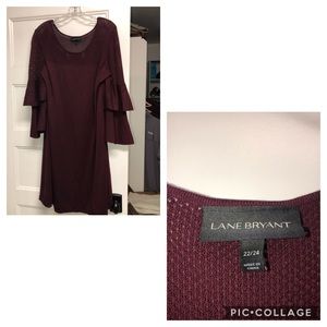 Lane Bryant Maroon Sweater Dress